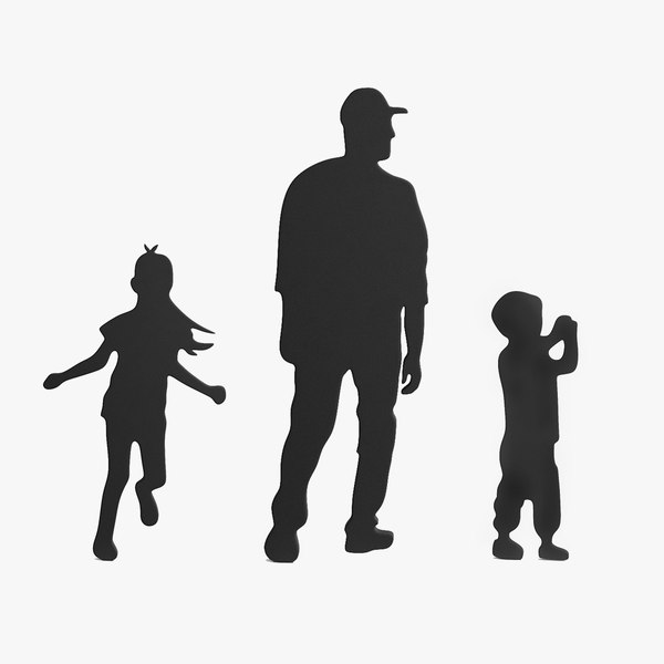 3D People Silhouettes Collection 2 model