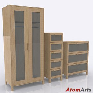 bedroom storage furniture 3d max