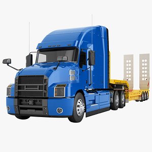 Semi Truck Generic Drake Trailer 03 3D