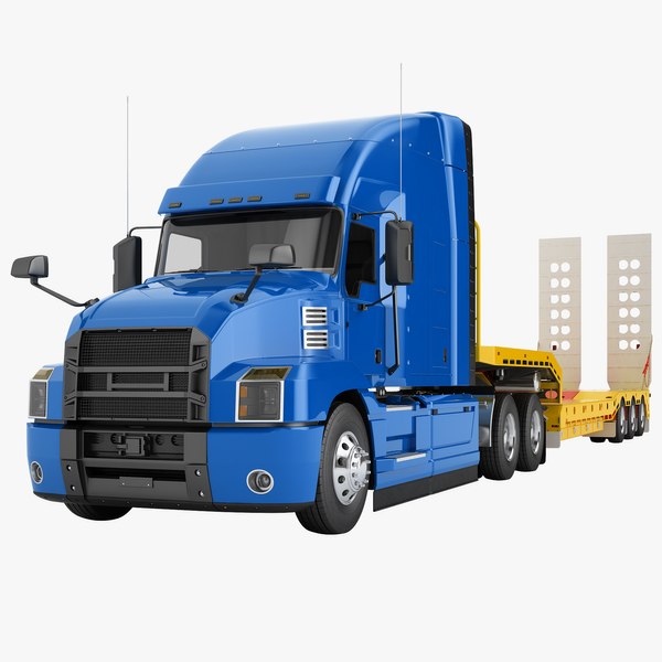 Semi Truck Generic Drake Trailer 03 3D