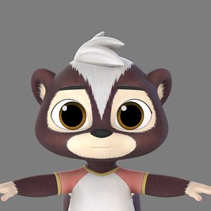 3D cartoon skunk
