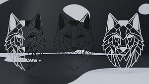 3D model Wolf Art