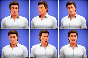 Game Stylized Cartoon Man 3d Model