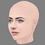 Lara McDonnell Kopf – Ohne Haare – Low-Poly-Kopf für Spiel