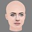 Lara McDonnell Kopf – Ohne Haare – Low-Poly-Kopf für Spiel