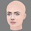 Lara McDonnell Kopf – Ohne Haare – Low-Poly-Kopf für Spiel