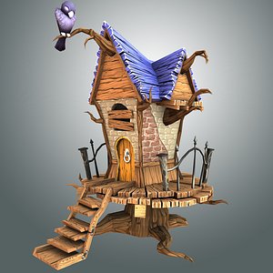 creepy house 3d obj