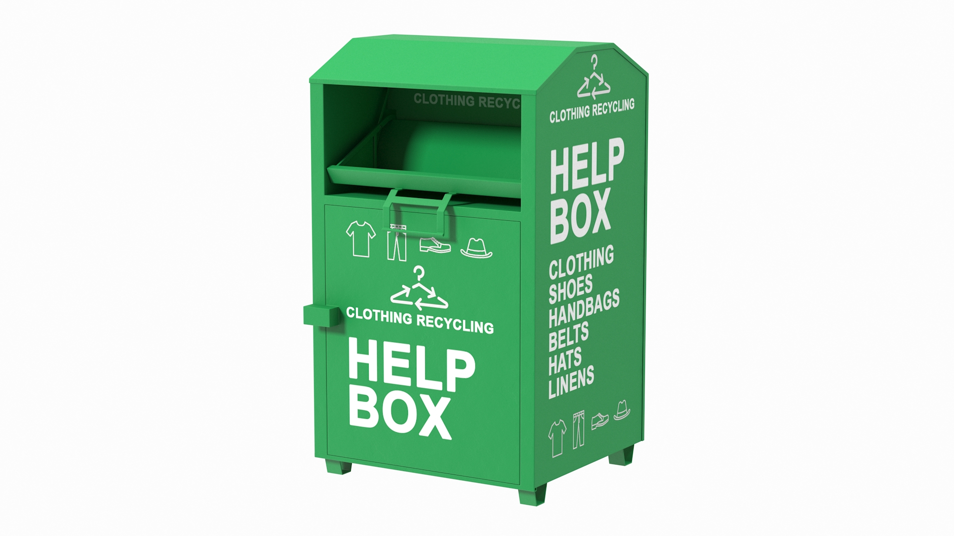 Clothing Recycle Help Box 3D - TurboSquid 2046639