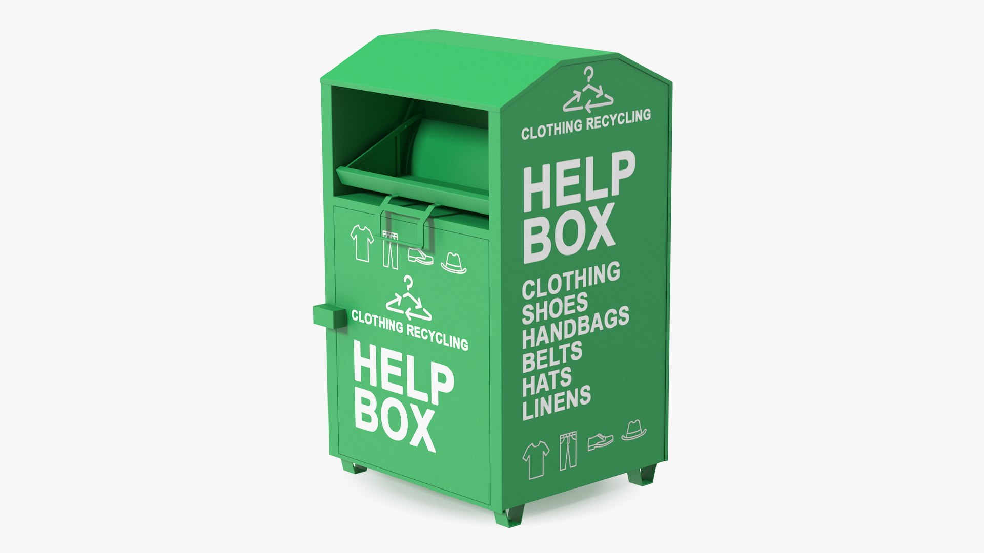 Clothing Recycle Help Box 3D model preview