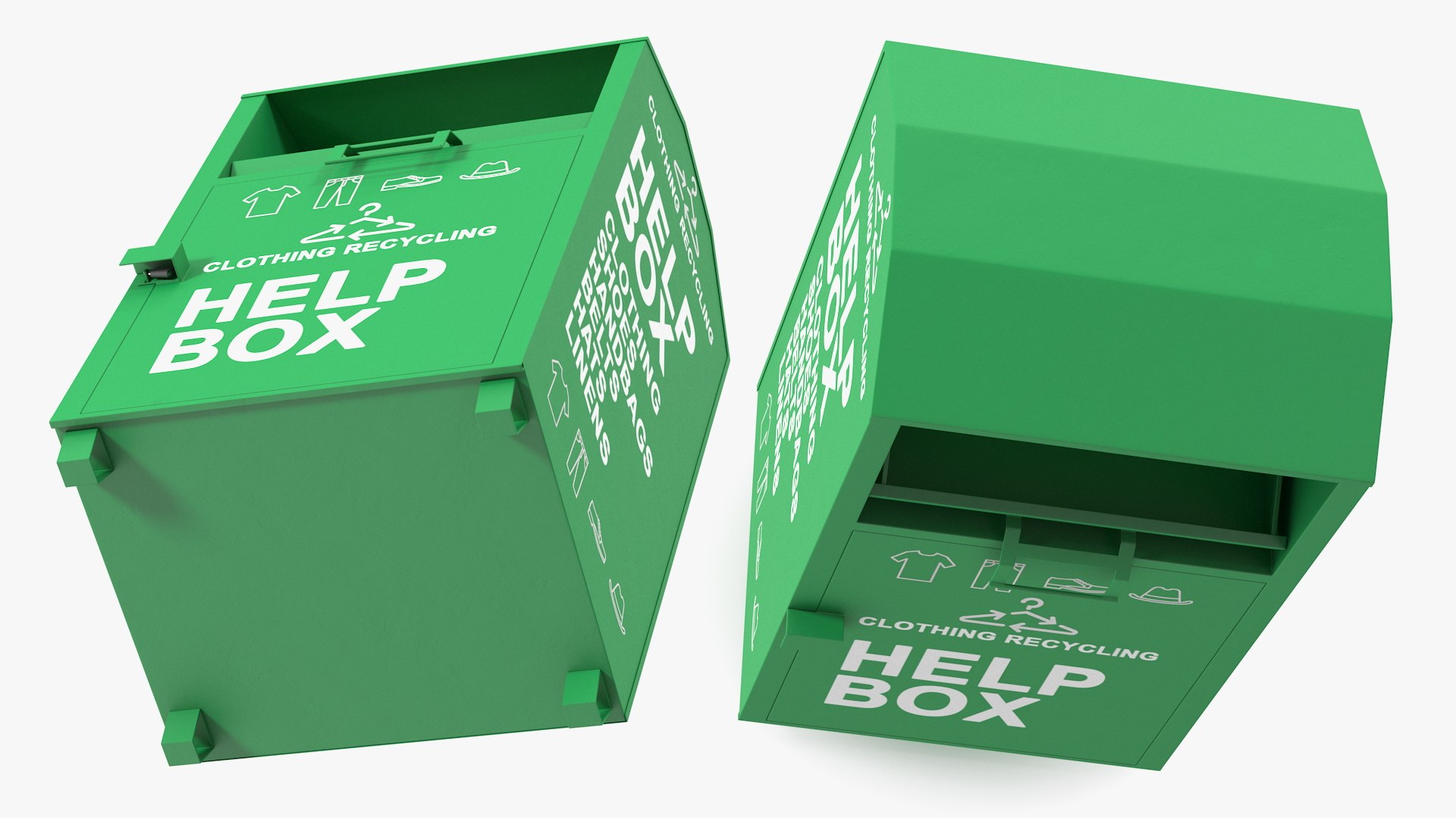 Clothing Recycle Help Box 3D - TurboSquid 2046639