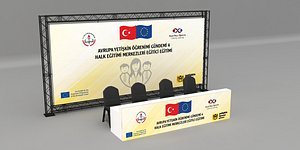 3D crown truss banner