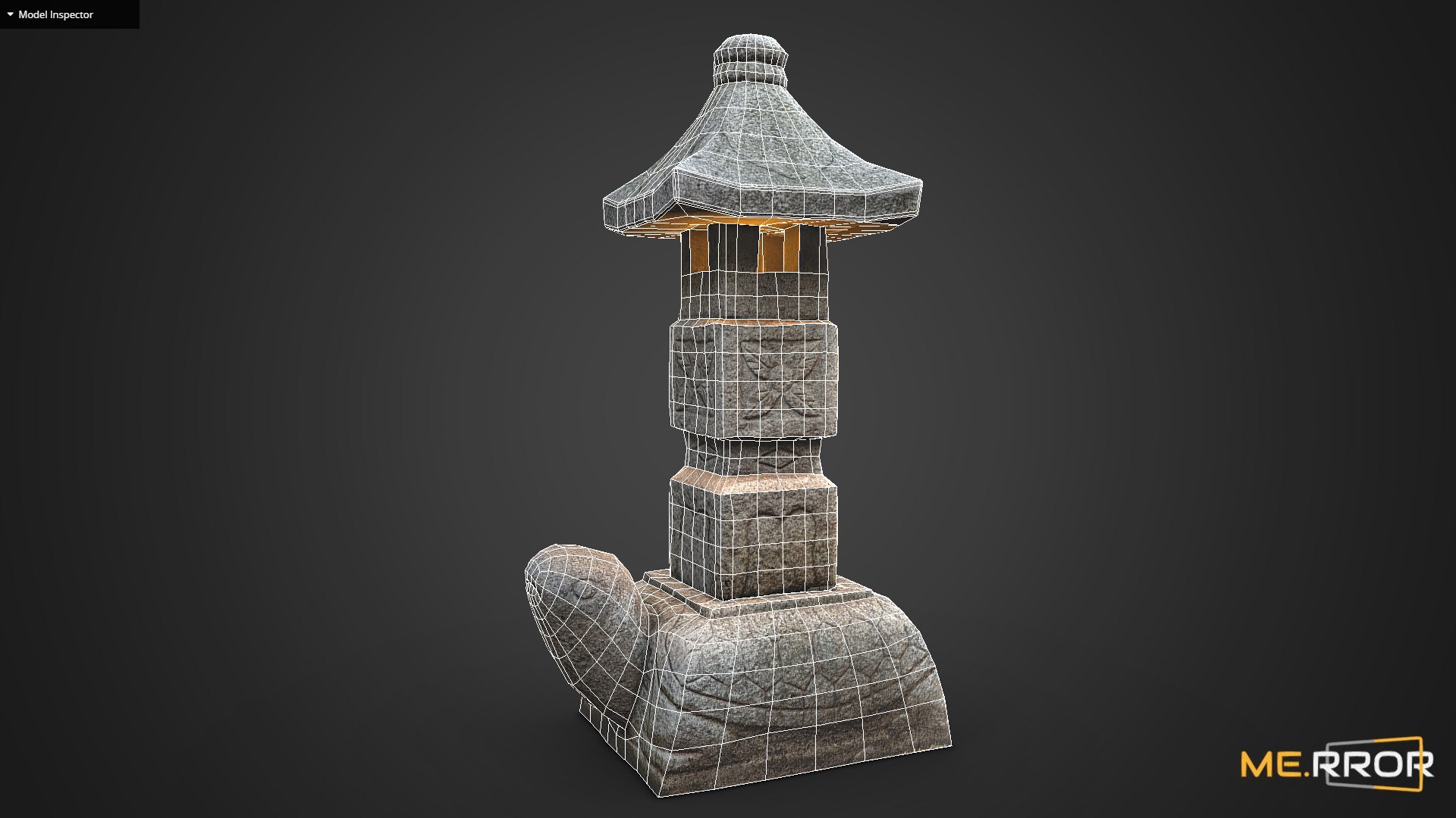 3D модель Game Ready Stone Turtle Lantern - TurboSquid 2014584