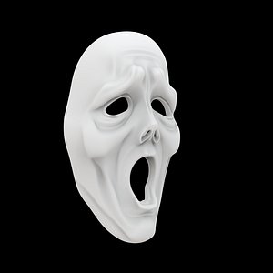 Fearful Scream Mask 3D Print Model Expression of Terror 3D