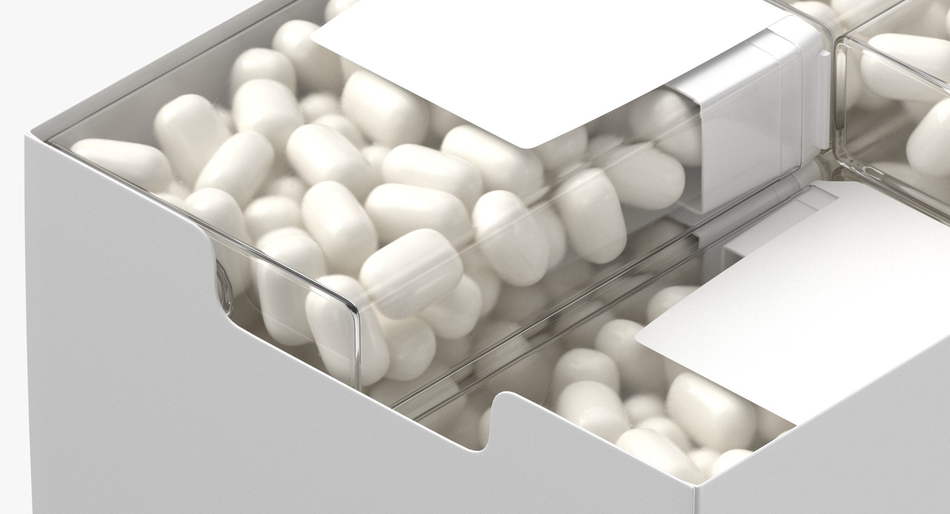 3D Tic Tacs Orange And White Missing Blank And Generic Box Model ...