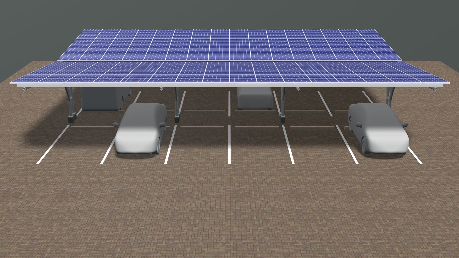 3D Solar Carport Model - TurboSquid 2389530