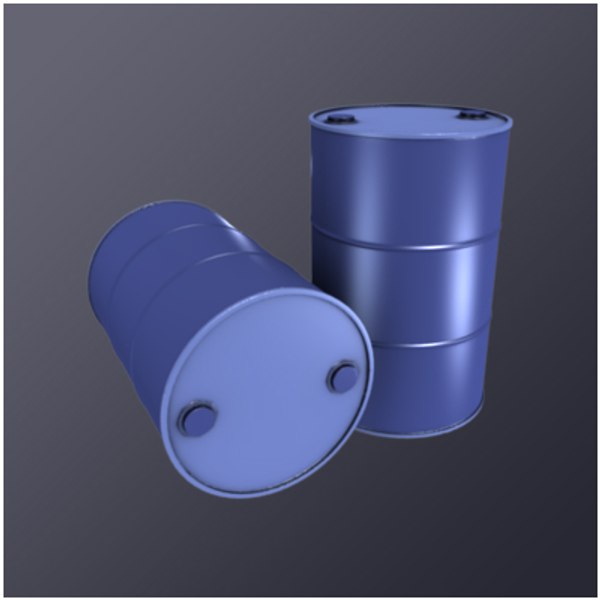 3d model 55 gallon drum