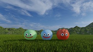 Slime Monster Low poly model