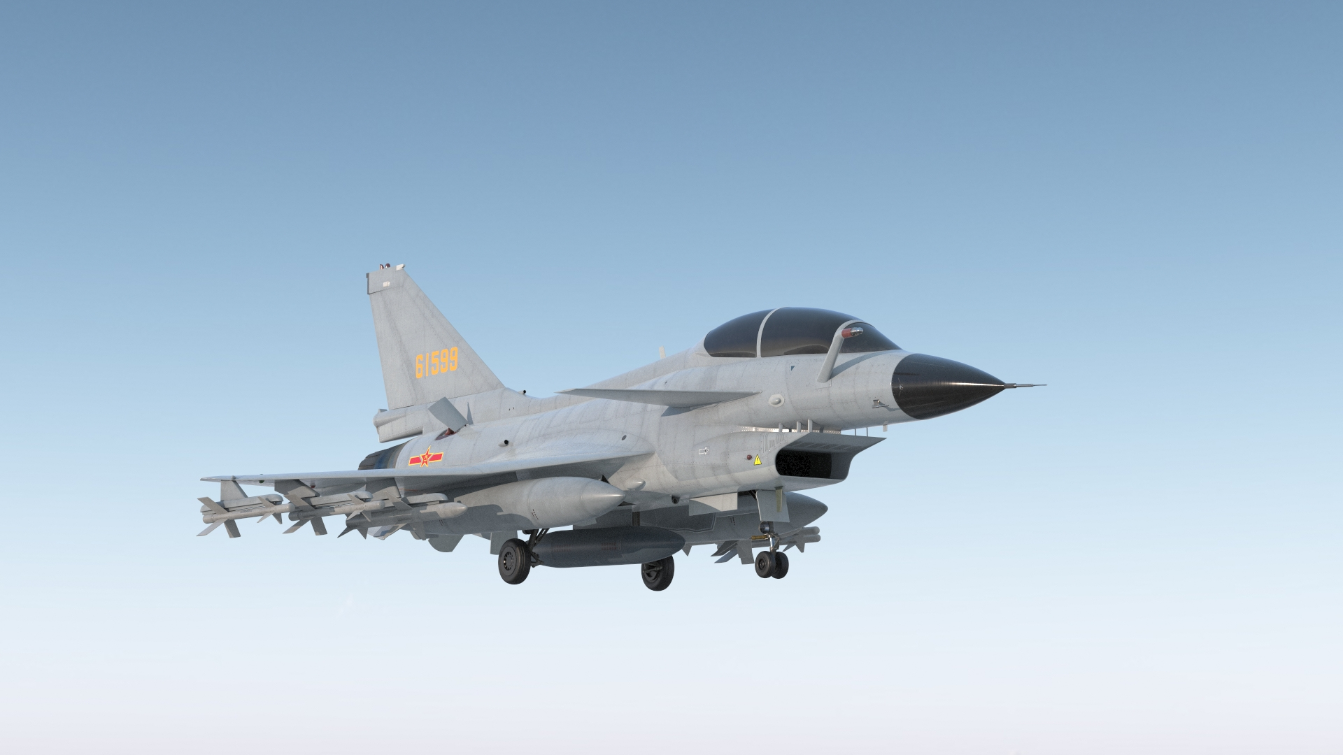 3D Chengdu J10 S Tandem Seated Exterior Only Armed