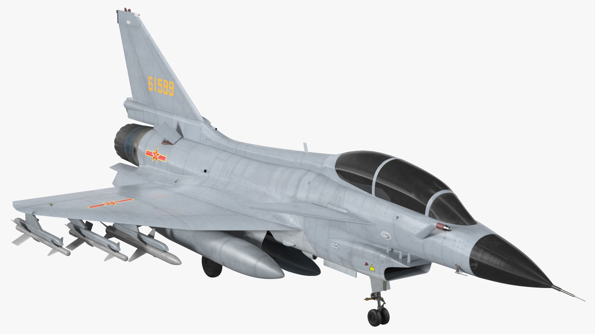 Chengdu J10 S Tandem Seated Exterior Only Armed 3D model preview