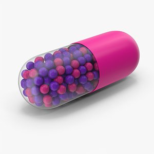 3D Pill Capsule model