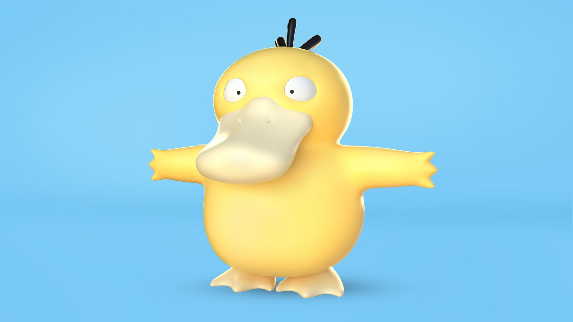 Pokemon Psyduck Low-poly Model - TurboSquid 2145076