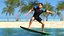 Mann auf Surfbrett
