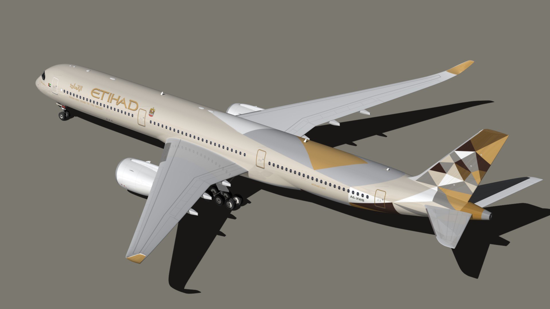 Airbus A351 Etihad Airways 3D - TurboSquid 1818262