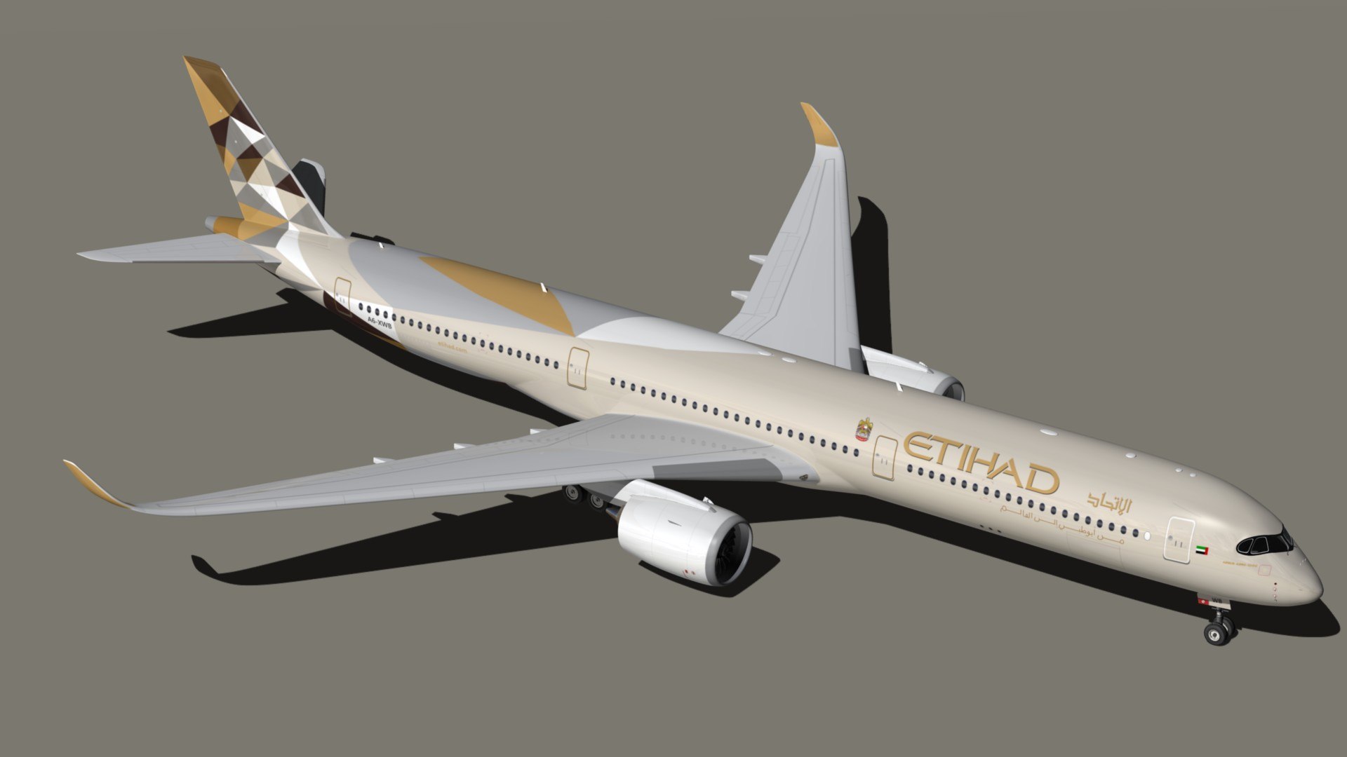 Airbus A351 Etihad Airways 3D - TurboSquid 1818262