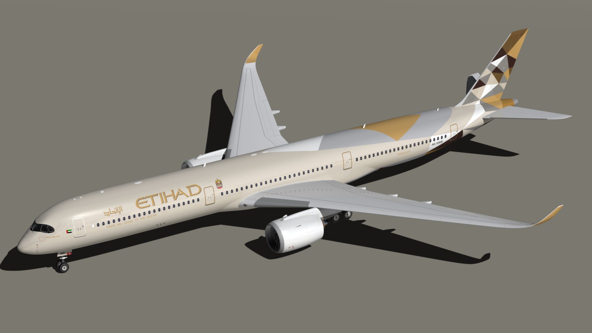 Airbus A351 Etihad Airways 3D - TurboSquid 1818262