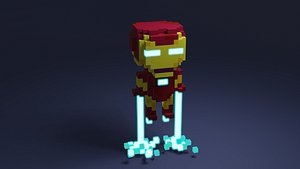 3D Voxel Iron Man