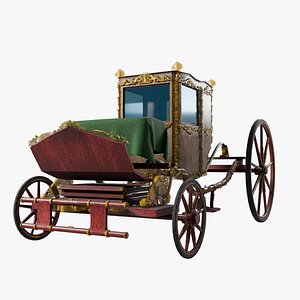 3D model Nyai Jimat Royal Carriage 3D Model