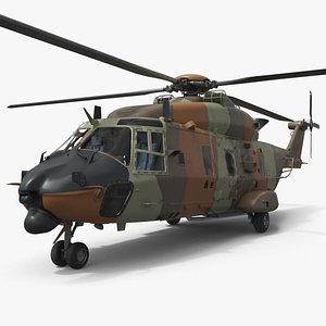 3D Tactical Support Helicopter Camo with Interior Simplified