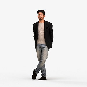 3D 00028Fabian002 - Adult Middle Eastern man waiting in office wearing autumn or spring attire