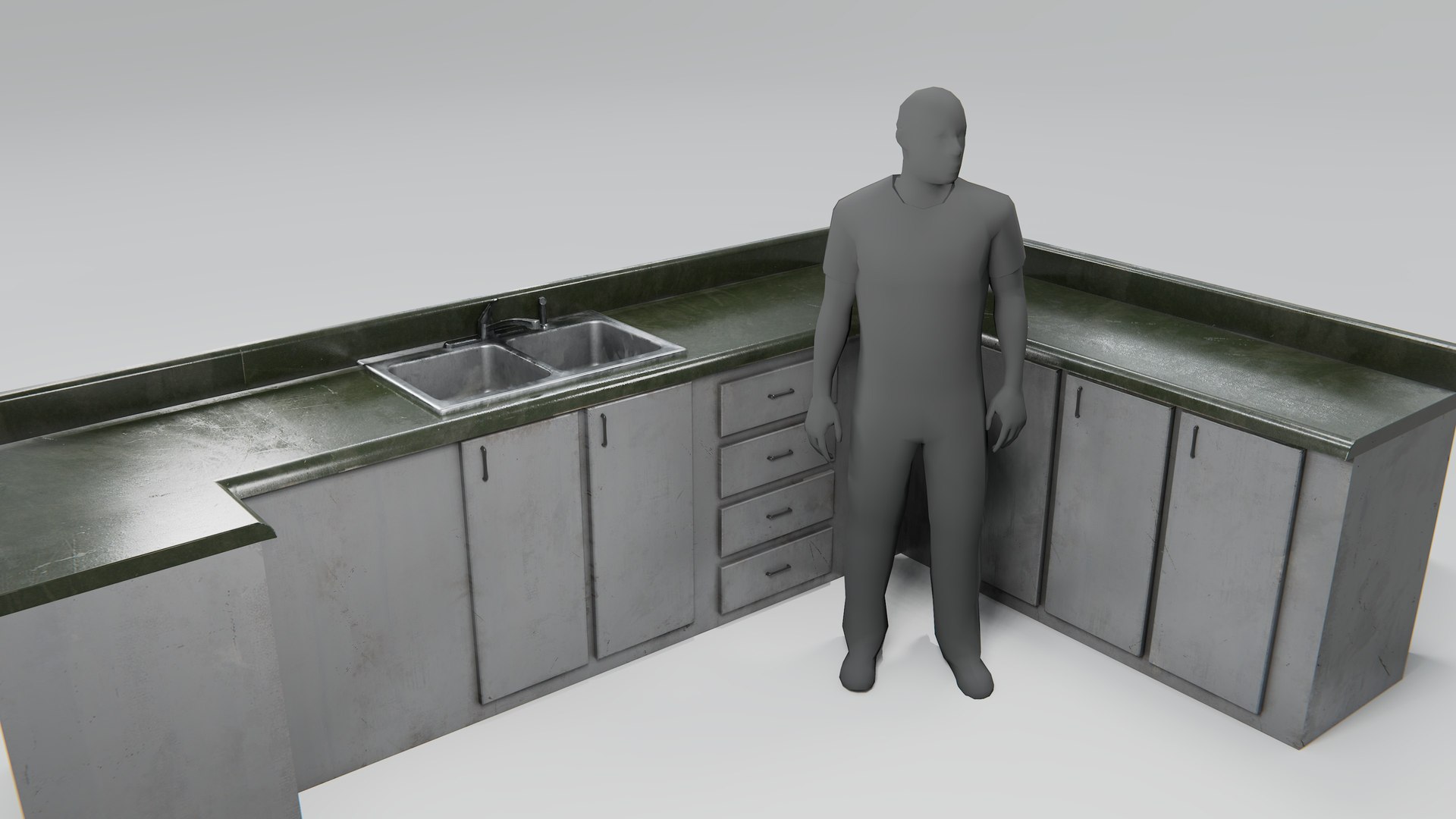 Kitchen Counter Model - TurboSquid 1631279