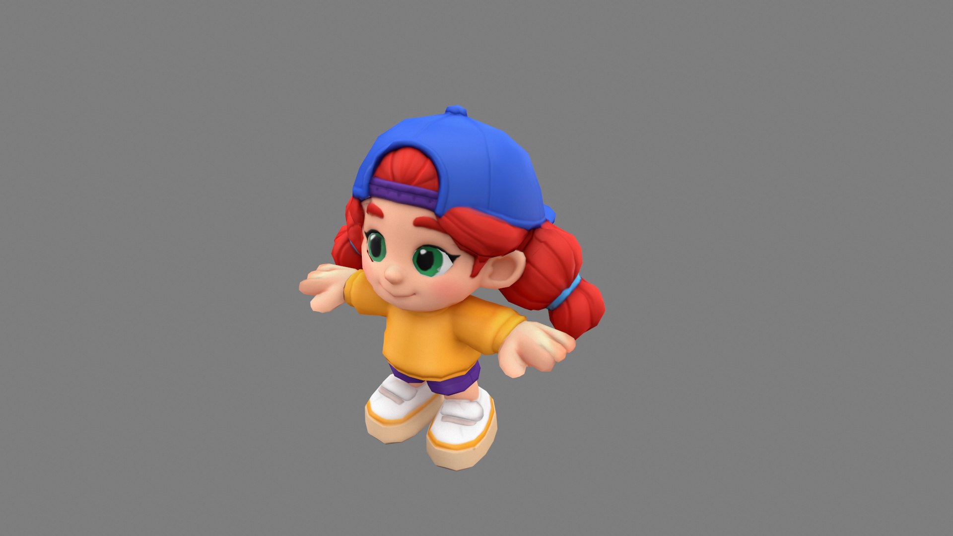 3D Low Poly Cartoon Girl Character Rigged Animated Game Ready https://p.turbosquid.com/ts-thumb/ZY/MyJ4UC/LT/redhairchibigirl_viewport_009/png/1785104149/1920x1080/fit_q87/2c9517bfa3ab12a8d74fcbb108c995be16cc7d45/redhairchibigirl_viewport_009.jpg