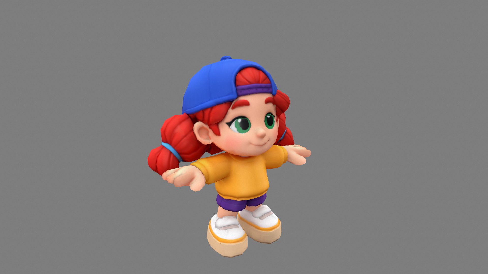 3D Low Poly Cartoon Girl Character Rigged Animated Game Ready https://p.turbosquid.com/ts-thumb/ZY/MyJ4UC/Mz/redhairchibigirl_viewport_004/png/1785104145/1920x1080/fit_q87/0b1340be31d2584a1289dbc675cae2d5c329ca44/redhairchibigirl_viewport_004.jpg