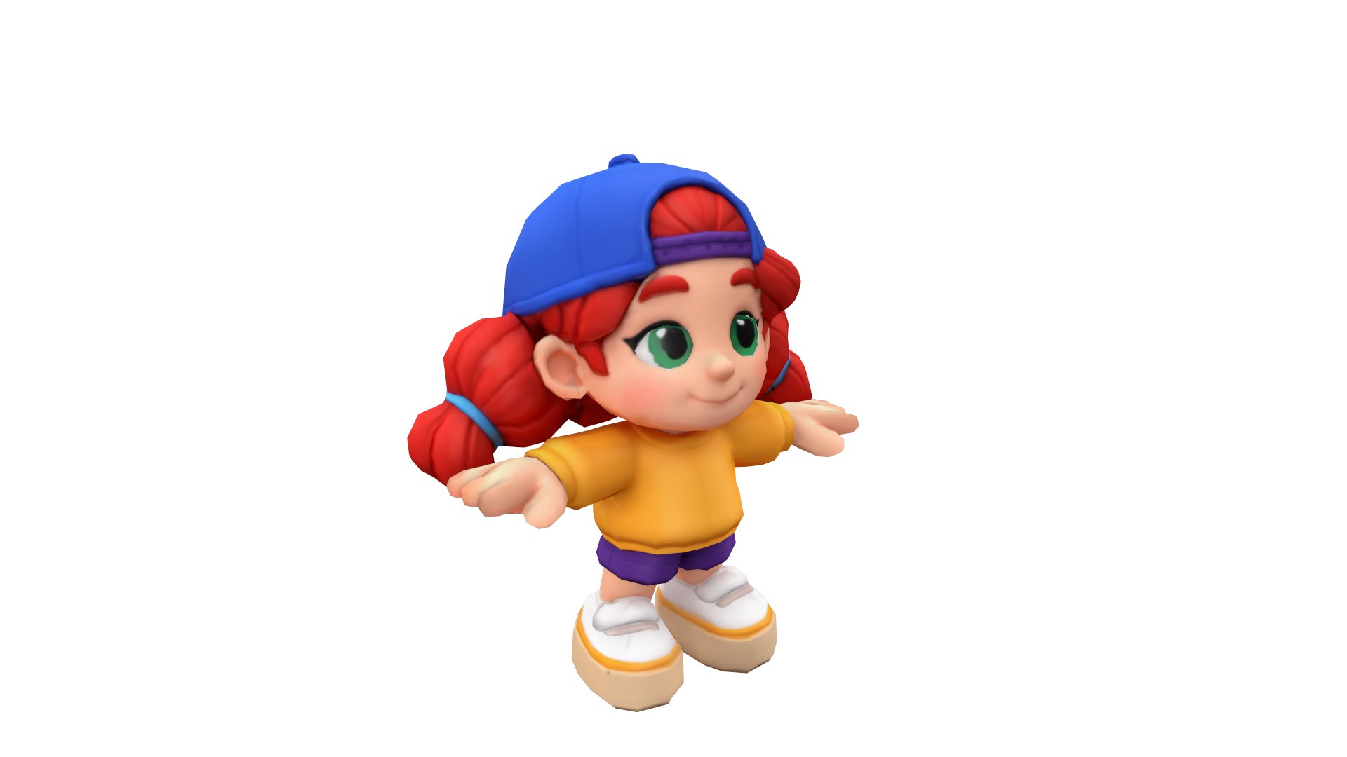 3D Low Poly Cartoon Girl Character Rigged Animated Game Ready https://p.turbosquid.com/ts-thumb/ZY/MyJ4UC/b0/redhairchibigirl_viewport_003/png/1785104144/1920x1080/fit_q87/66f37e8c1f6fc0dcd1e0a982f9263402fae9ab87/redhairchibigirl_viewport_003.jpg