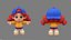Low Poly Cartoon Girl Character Rigged Animated Game Ready