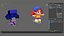 Low Poly Cartoon Girl Character Rigged Animated Game Ready