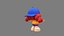 Low Poly Cartoon Girl Character Rigged Animated Game Ready