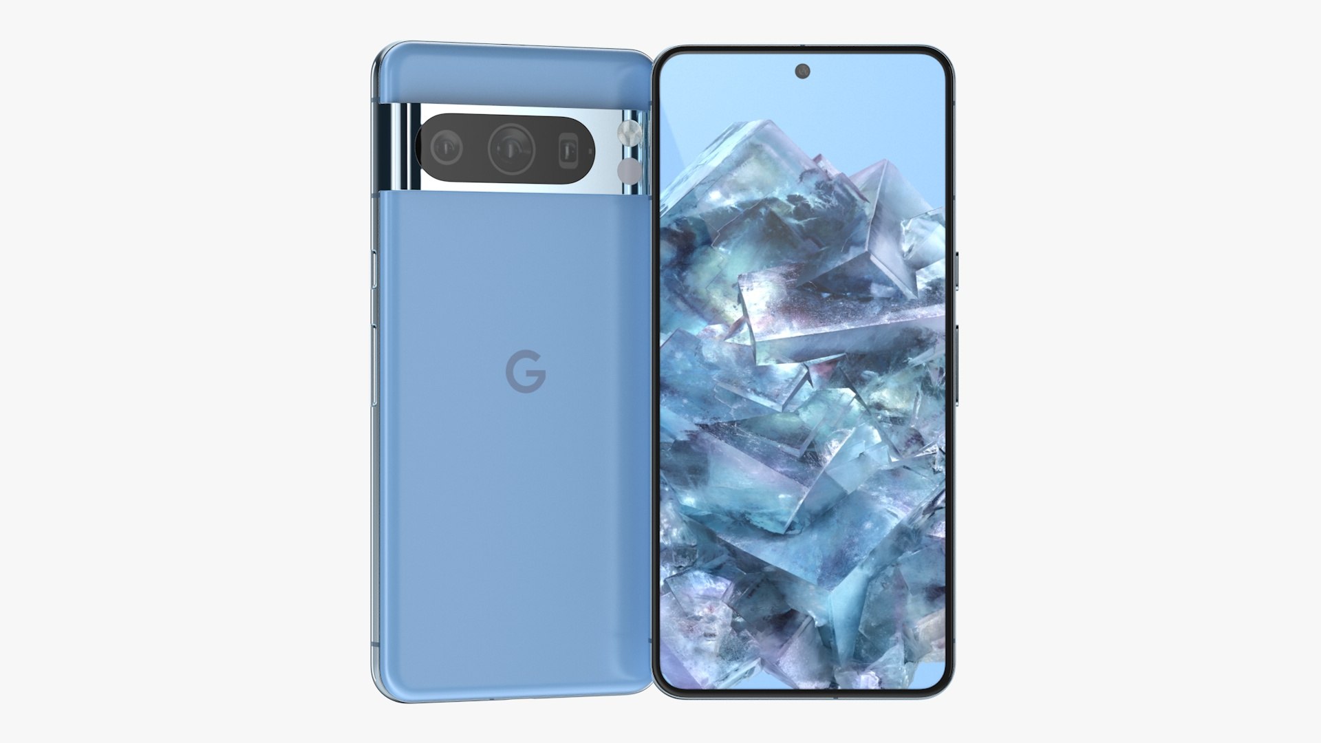 3D Google Pixel 8 Pro Sky Blue model - TurboSquid 2129819