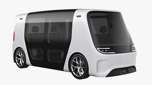 Self-Driving Shuttle Concept 2 3D model