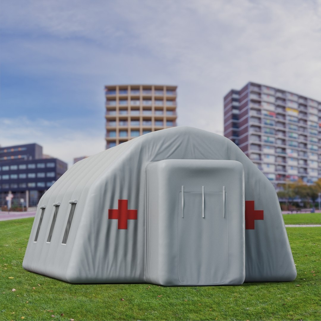 Quarantine Inflatable Tent Closed 3D model preview