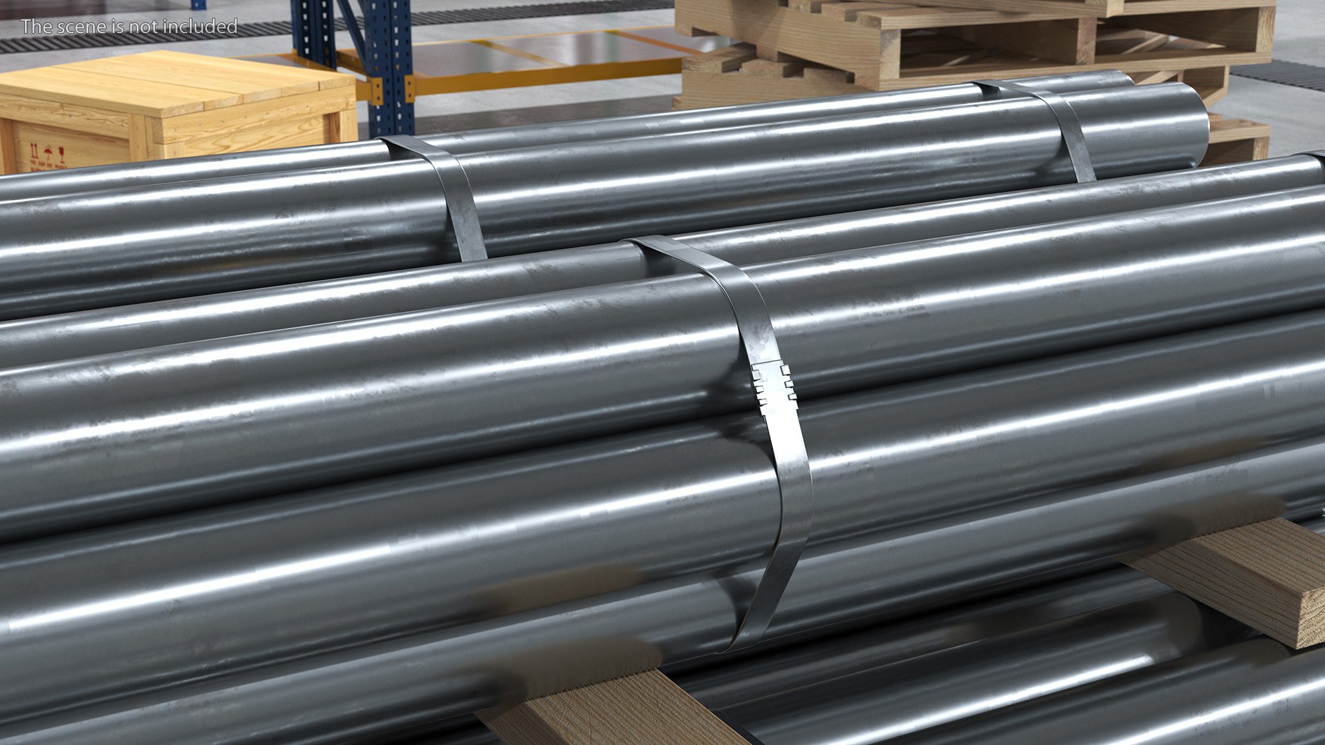 3D Thick Steel Pipes Bundle 2 Meters Model - TurboSquid 2211535
