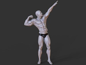 Bodybuilder Pose-20 3D model