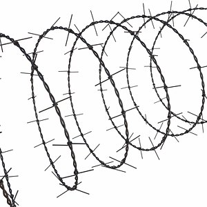 Barbed wire 01 3D model