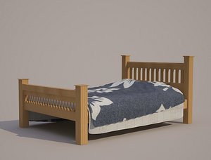 Bed with bedlinen