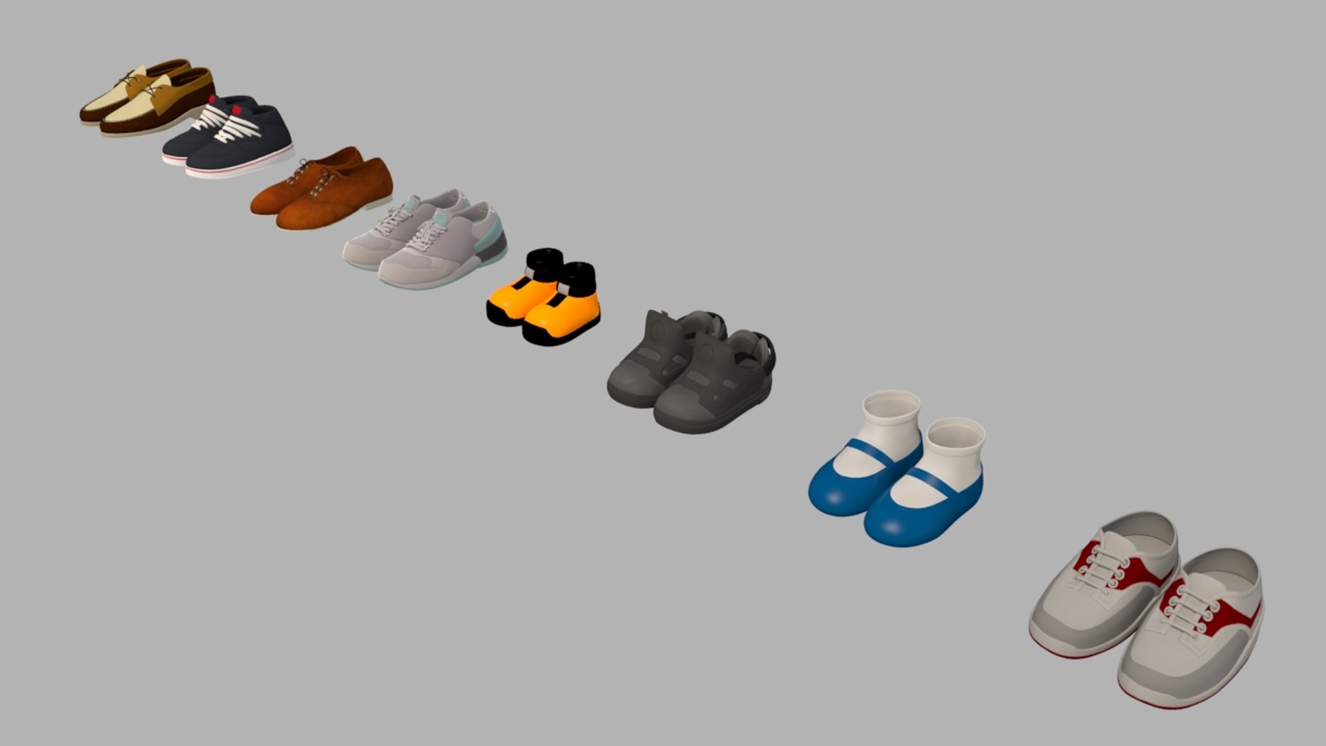 Shoes collect 3D model - TurboSquid 1418442