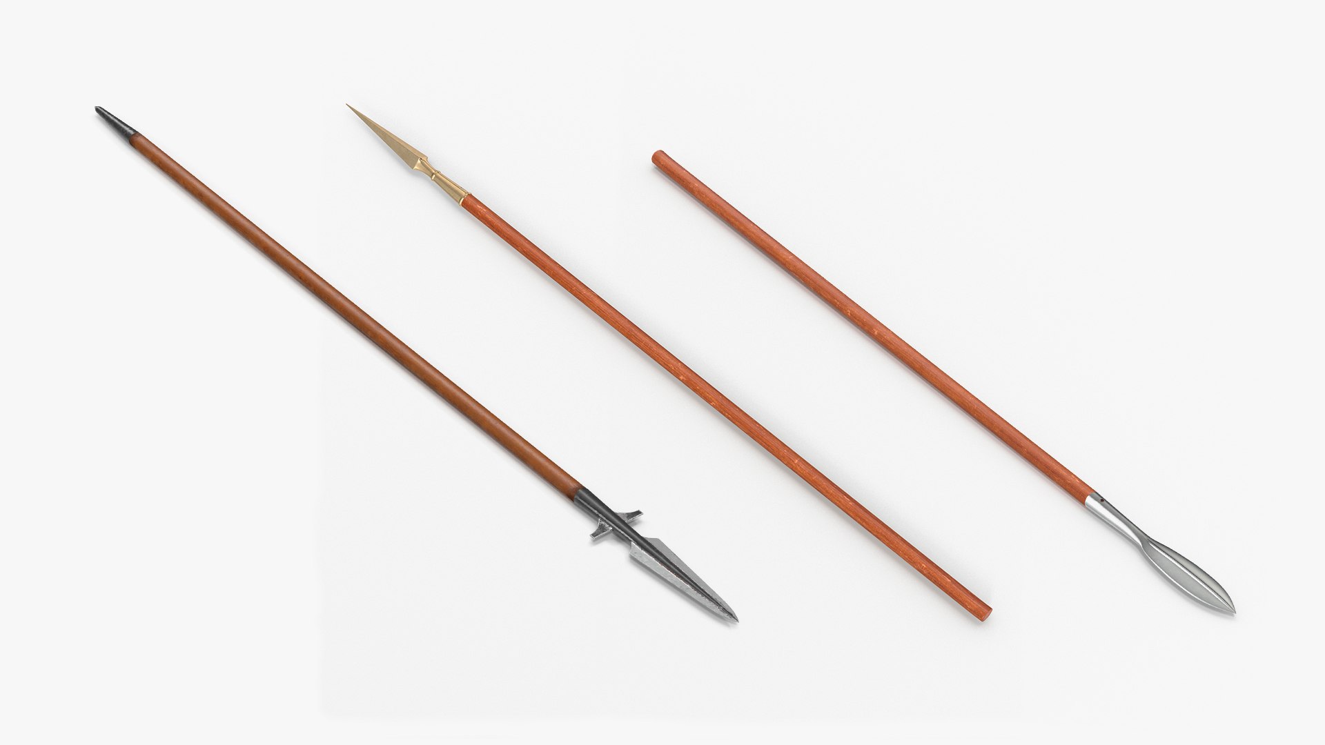 3D Spears Collection model https://p.turbosquid.com/ts-thumb/ZY/XenIGA/UD/spearscollectionvray3dmodel001/jpg/1703623633/1920x1080/fit_q87/94c5f8e499dc8862f48dea5118e8e86481eaf915/spearscollectionvray3dmodel001.jpg