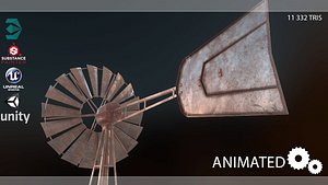3D windmill pbr low-poly vr
